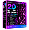 20 Motion Graphics Backgrounds for Social Media – Vertical 1080x1920 MP4 Pack